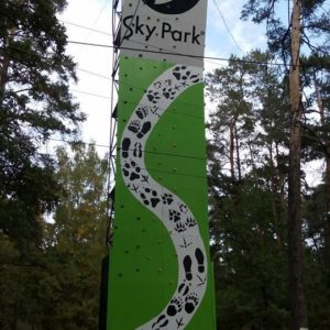The climbing wall 15m high