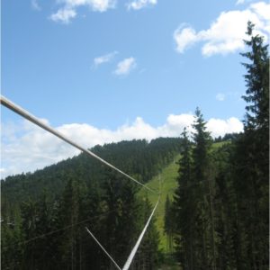 The zip line in Bukovel’ The zip line in Bukovel’ 510m in length