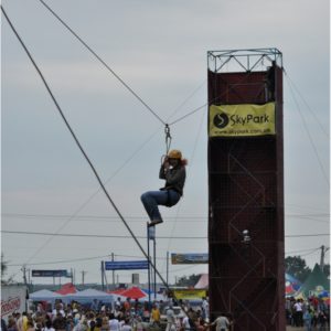 The zip lines at festivals The zip lines at festivals